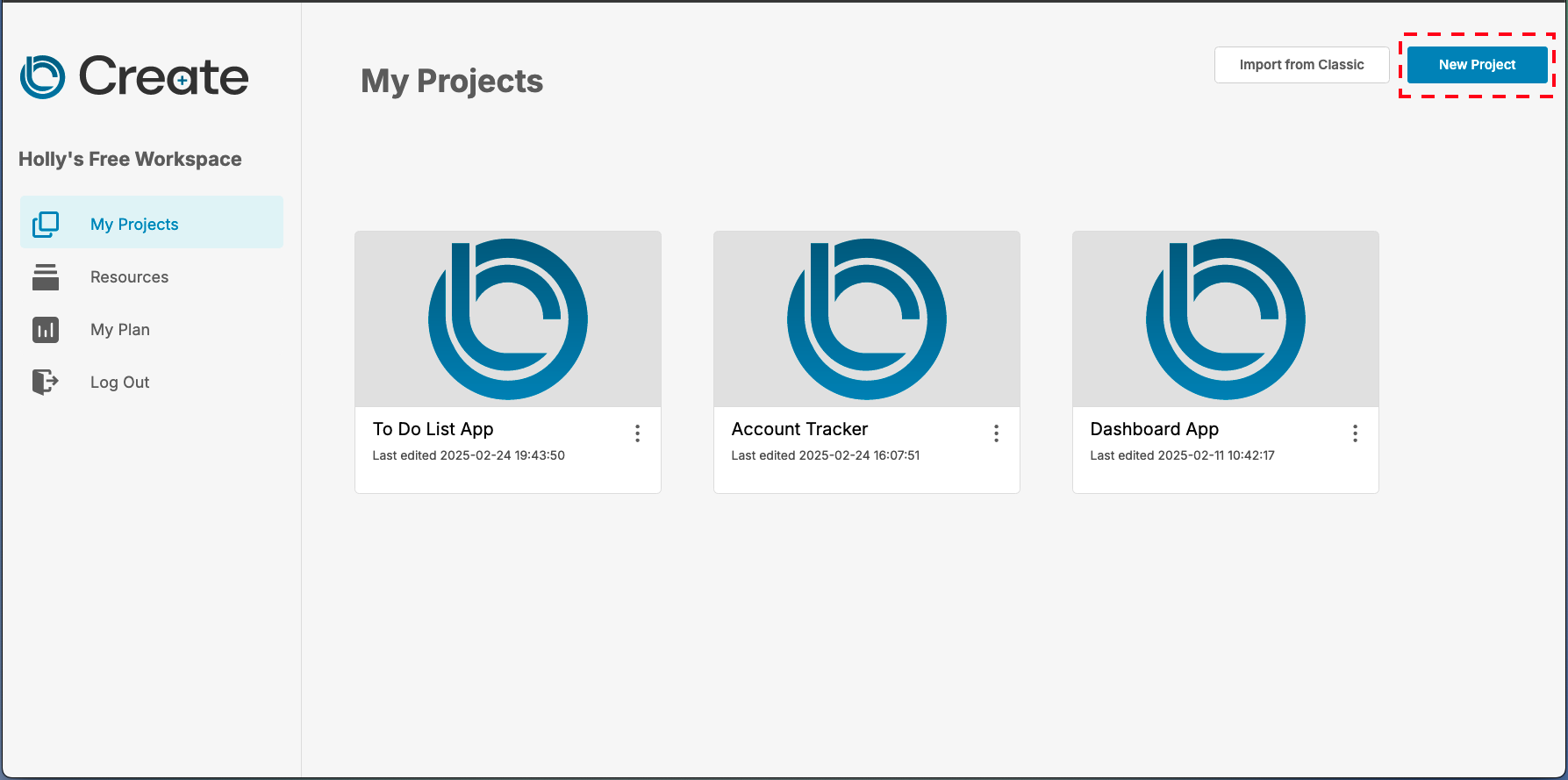 Create a New Project
