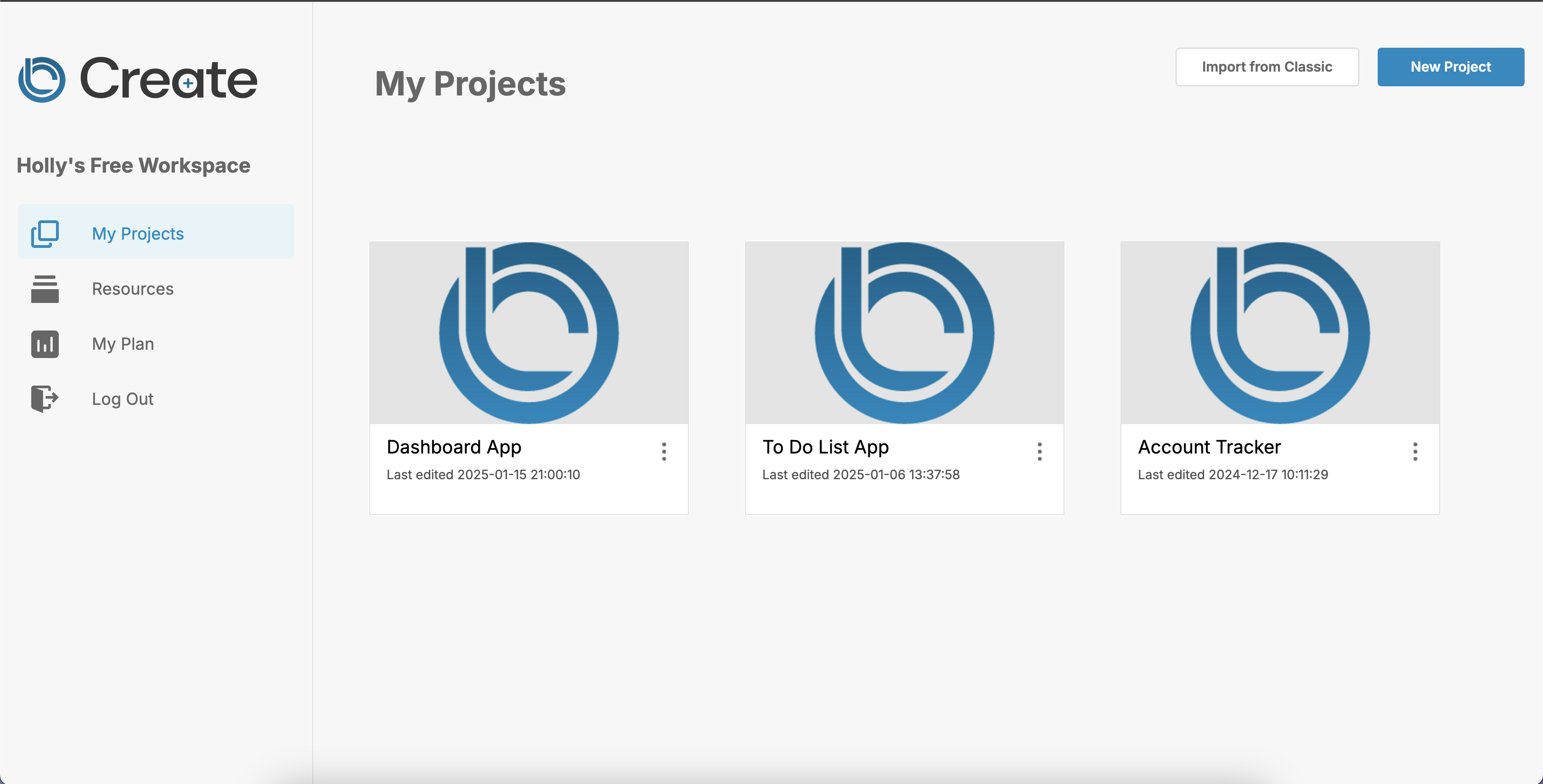 Project Dashboard Example