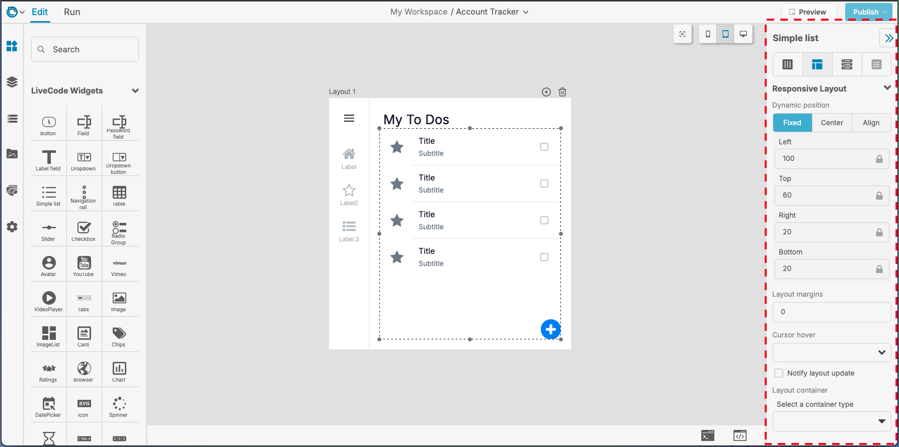 Property Inspector - Responsive Tab