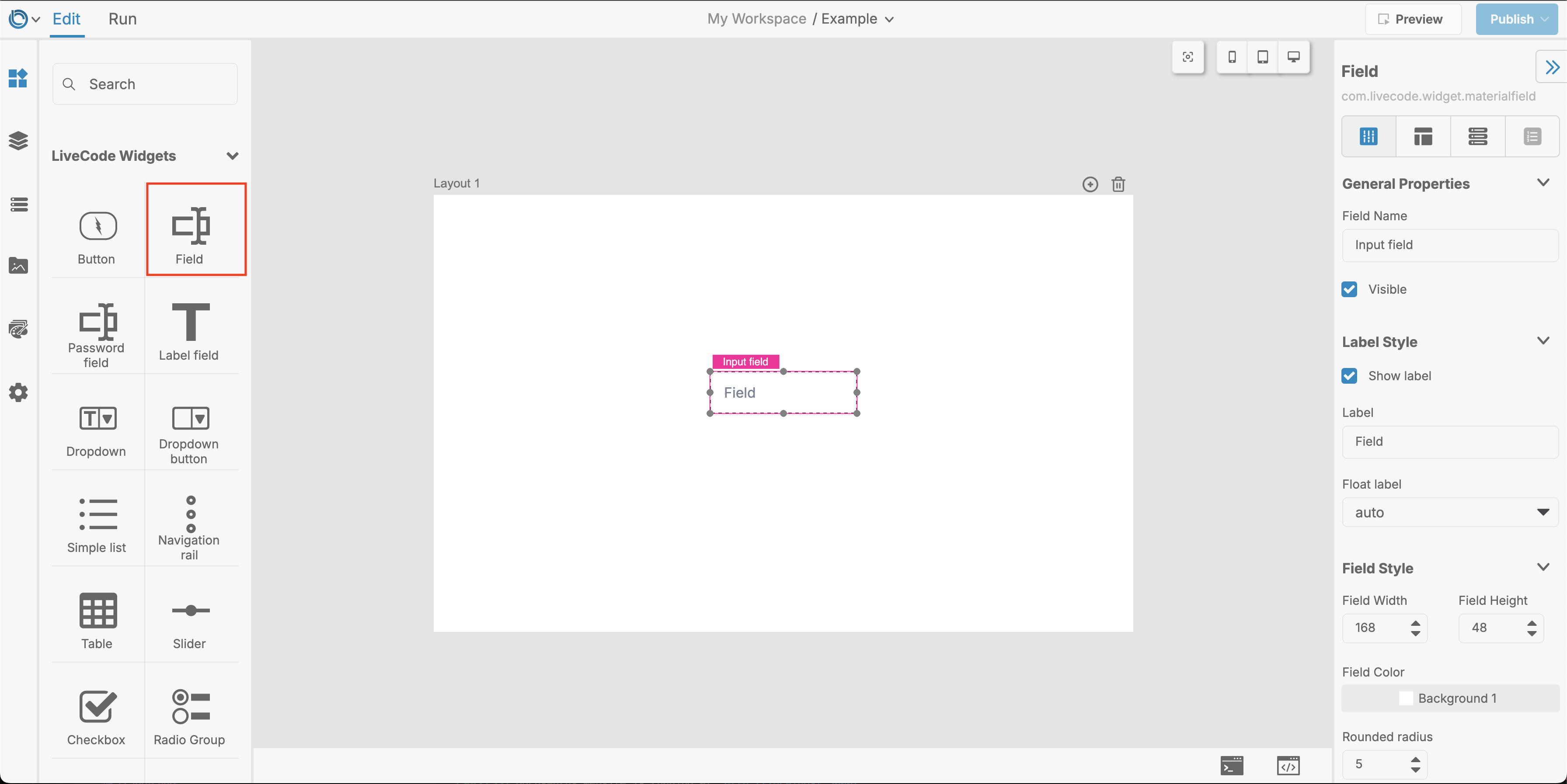 Adding Input Field