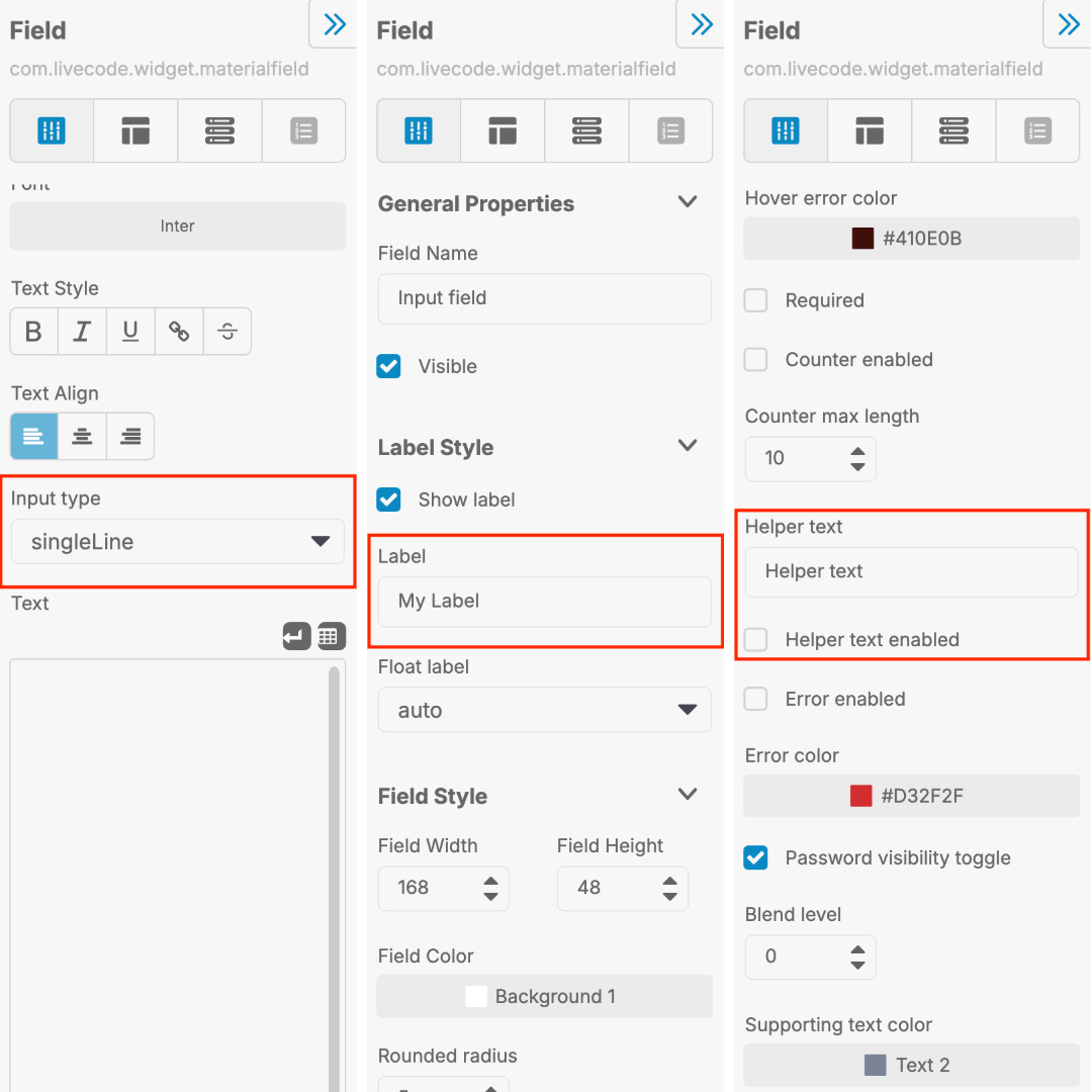 Property Inspector Settings