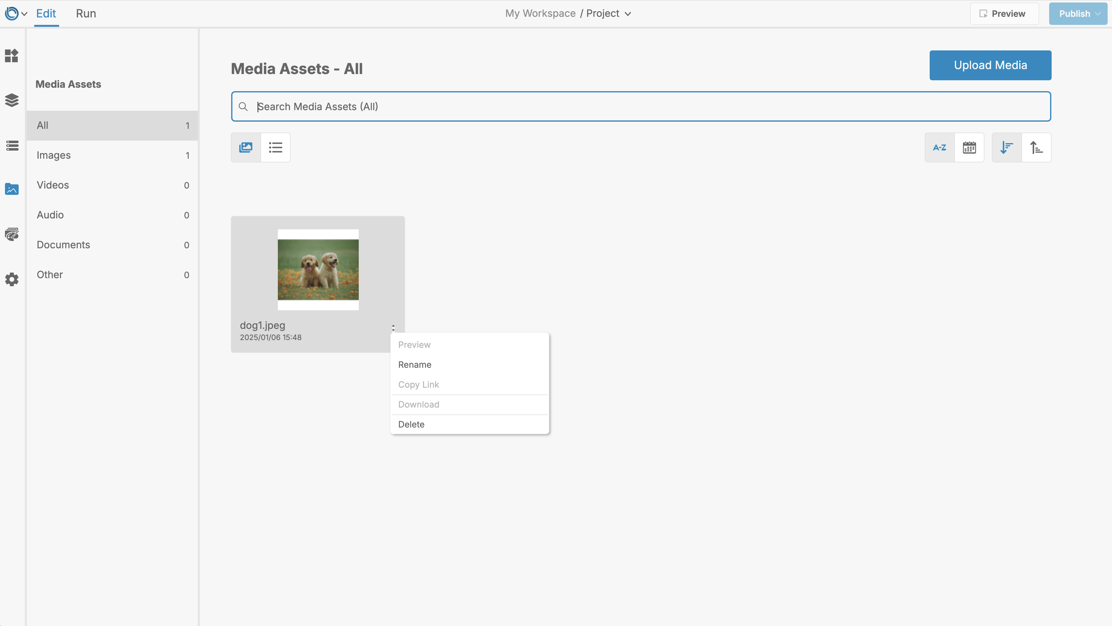 Media Assets Example